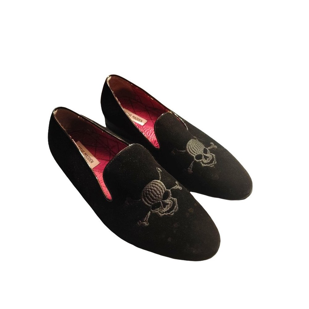 Mens Steve Madden Churchil Black Velvet slip on shoes loafers 11